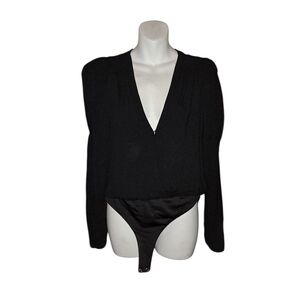 Elegant Black Women's Bodysuit Top